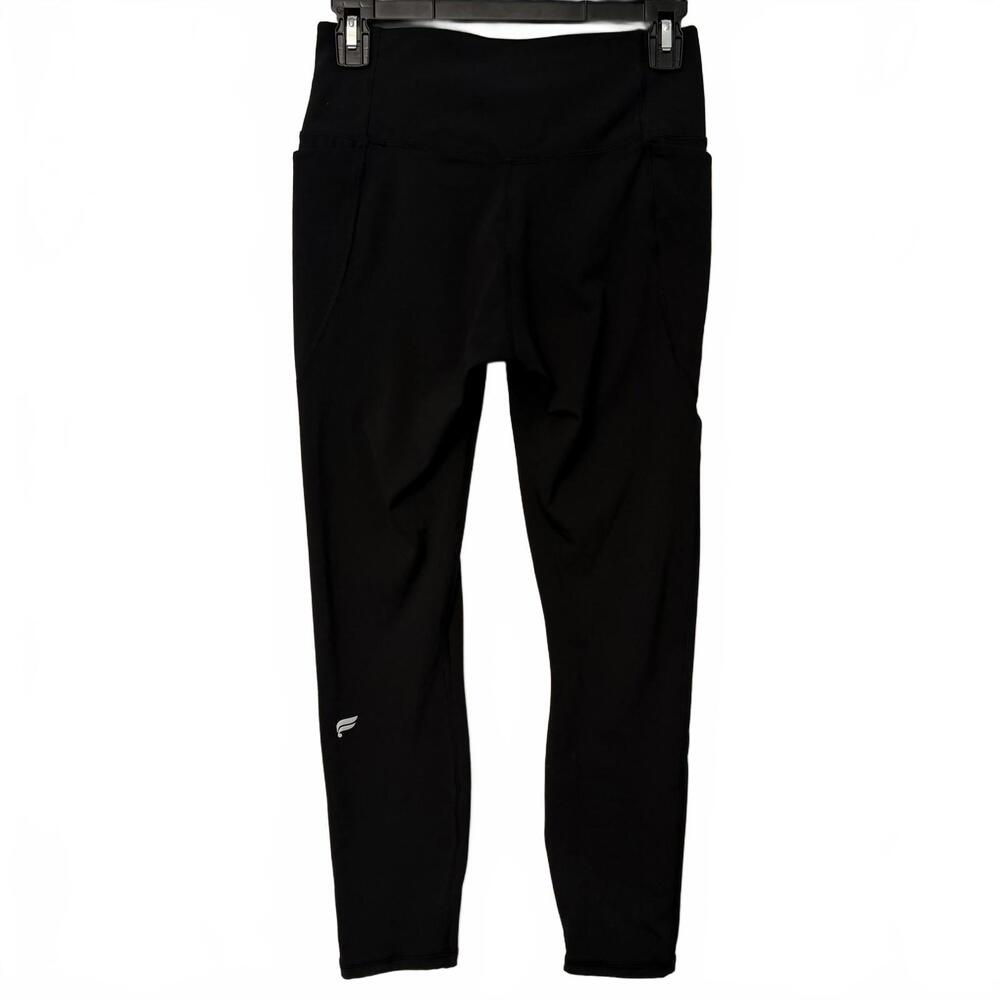 Fabletics Women's SMALL Black Oasis PureLuxe Crossover Legging 7/8 High Waist - Picture 4 of 13